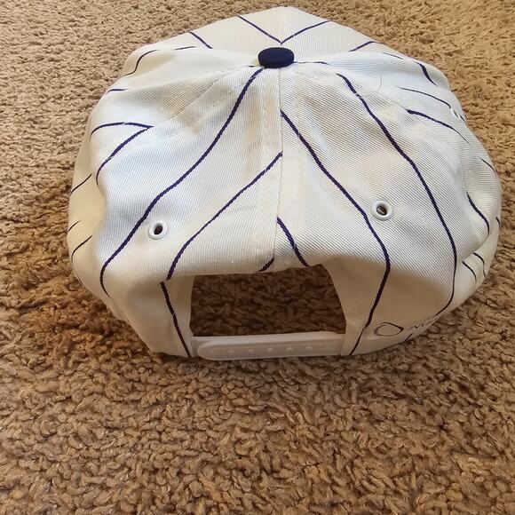 Vtg Denver Rockies Invesco Baseball Cap Snapback Hat Pin Stripe Two Tone RN38106 - Picture 6 of 9